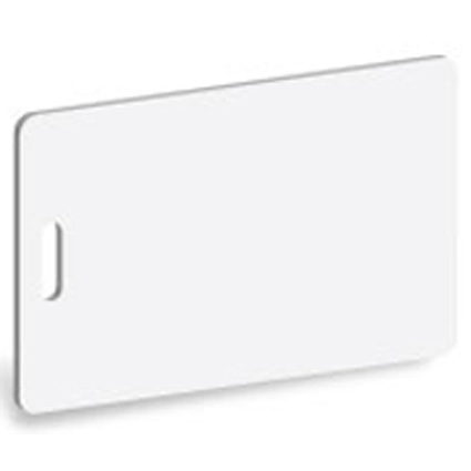 Vertical Blank White Slot Punched Plastic PVC Cards For Badge/Card Printers