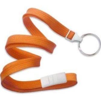2137-3655 Orange Flat Braid ID Neck Lanyard w Split Ring 100 count 1 image 2028