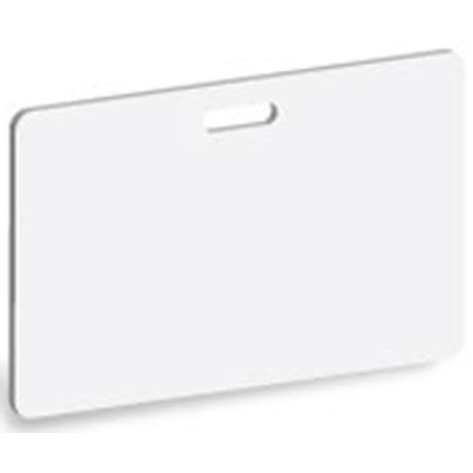 100 Blank PVC Plastic Photo ID Horizontal Slot Punch Card 30Mil 