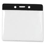 1820-1201 Black Bar - Horizontal -LRG- Clear Vinyl Badge Holder 1 image 3597