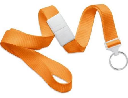 2138-3655 Orange Flat Woven ID Neck Lanyard w Split Ring 100 count 1 image 4271