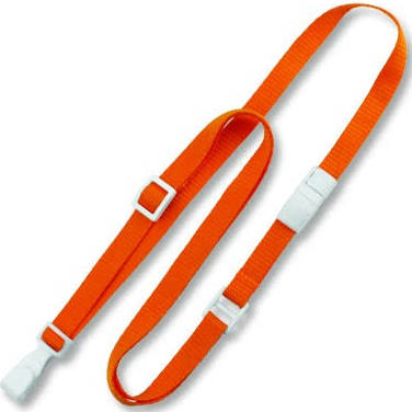 2137-2035 Orange Adjustable MicroWeave ID Neck Lanyard w No-Twist Hook 100 count 1 image 5149