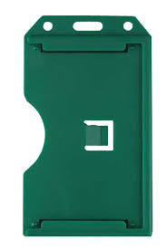 1840-3084 Green Color Rigid Plastic Vertical 2-Sided Multi-Card Badge Holder 1 image 5240