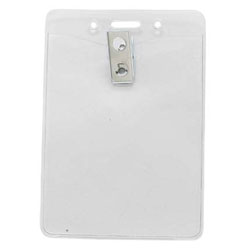 1815-1455 Vertical Badge Holder w/ Clip 100 Pack for Convention ID Cards 1 image 547