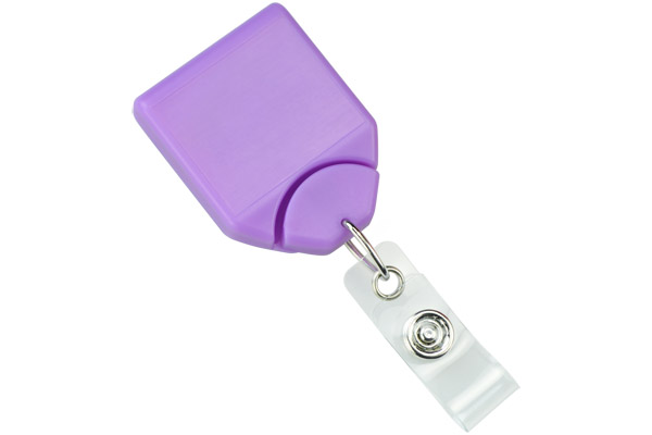 2120-8012 Purple 1.31" No-Twist Square Badge Reel w Swivel Spring Clip 100 count 1 image 5627
