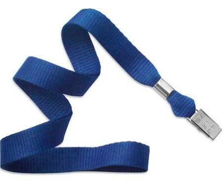 2136-3552 Royal Blue Flat Woven ID Neck Lanyard w Bulldog Clip 100 count 1 image 5655