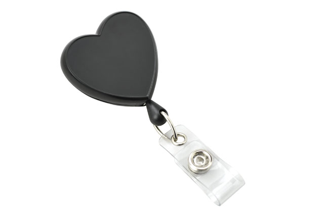 2120-7614 Heart Shaped Badge Reels w Swivel Spring Clip 100 count 1 image 5672