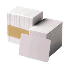 Blank White PVC ID Cards with Vertical Slot, 500 count