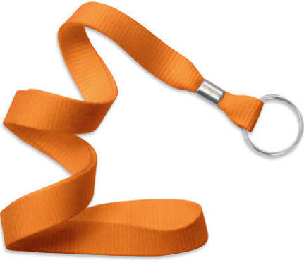 2136-3655 Orange Flat Woven ID Neck Lanyard w Split Ring 100 count 1 image 241