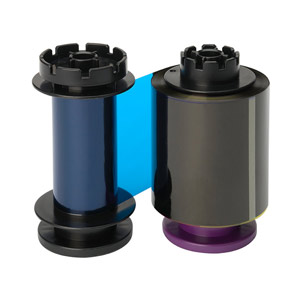 Full Color YMCK printer ribbon 500 prints for use with Canon IX-R7000 1 RT5F011AAA Evolis Color Ribbon YMCKK 400 images1 1