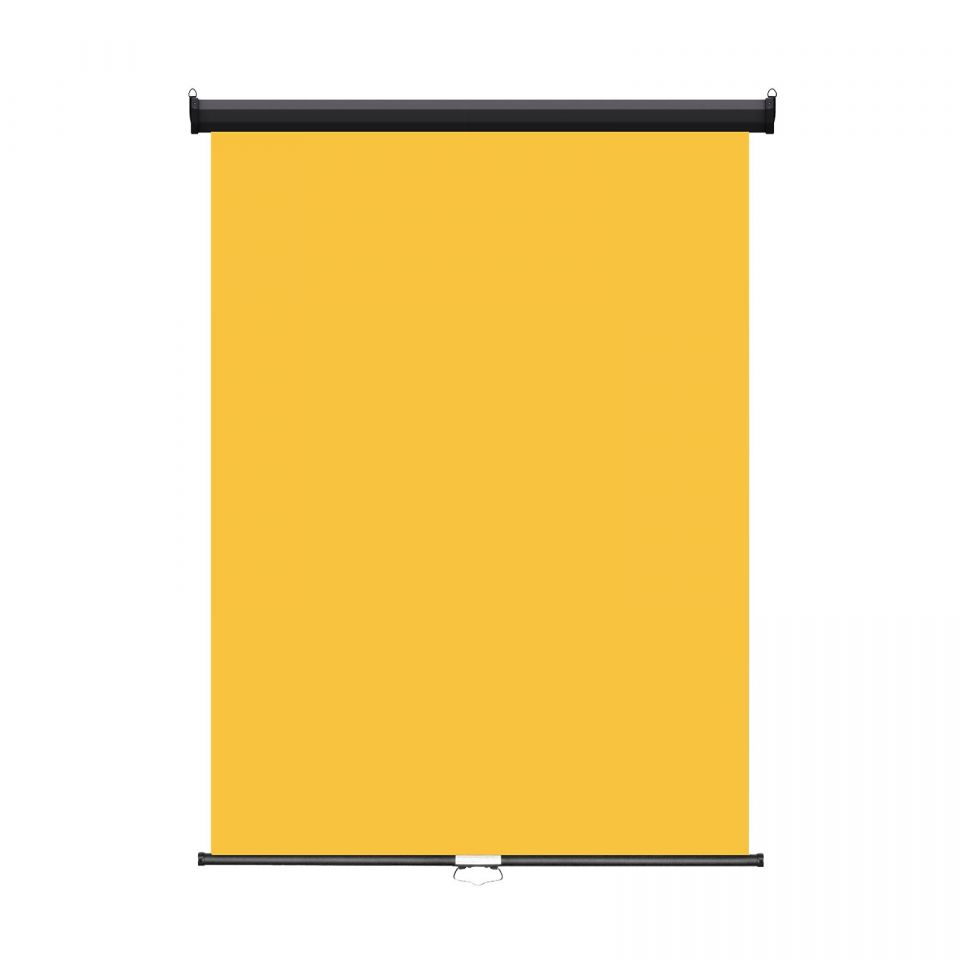 Heavy Duty 3' x 4' Yellow Retractable Wall & Ceiling Photo ID Backdrop, Black Casing 2 RPBB Y 2