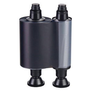 CLEARANCE. R3012 Evolis Black Monochrome Ribbon w/ Varnish 500 prints 1 R3012 Evolis Black Monochrome Ribbon w Varnish 500 images1