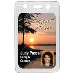 1815 1100 2 12 x 4 O D Vertical Top Load ID Badge Holder Slot Holes large