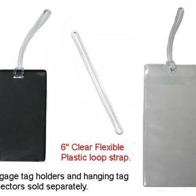 6 Clear Flexible Plastic Loop Strap 2410 2000 1