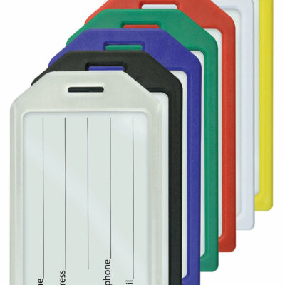 1840-6200 Frosted Rigid Plastic Heavy Duty Luggage Tag Holders 100