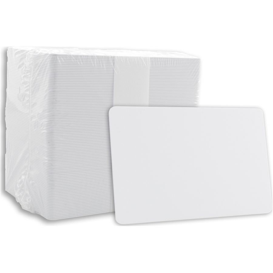 White Blank PVC Cards CR80 30 Mil Glossy 500 count 1 blank pvc cards 1