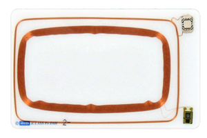 5005PGGMN HID iClass SEOS Contactless Smart Card with Secure Encryption 2 inside of a prox card