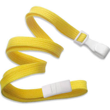 2137-4742 Yellow Flat Braid ID Neck Lanyard w Wide No-Twist Hook 100 count 1 2137 4742 Yellow Flat Braid ID Neck Lanyard w Wide No Twist Hook 100 count1 1
