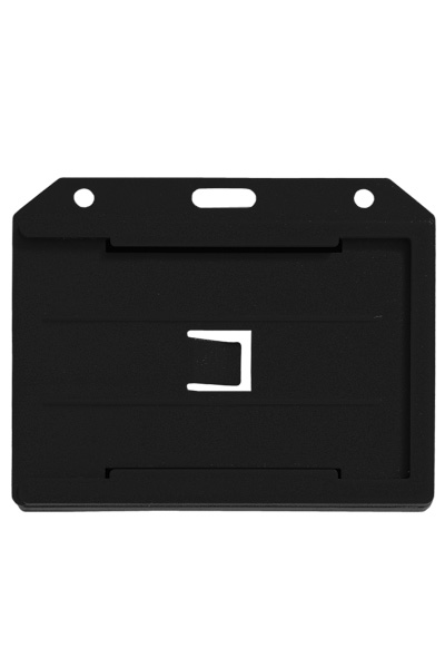 1840-3051 Black Color Rigid Plastic Horizontal 2-Sided Multi-Card Badge Holder 100 count 1 1840 3051 BLACK HORIZONTAL RIGID BADGE HOLDER1 1