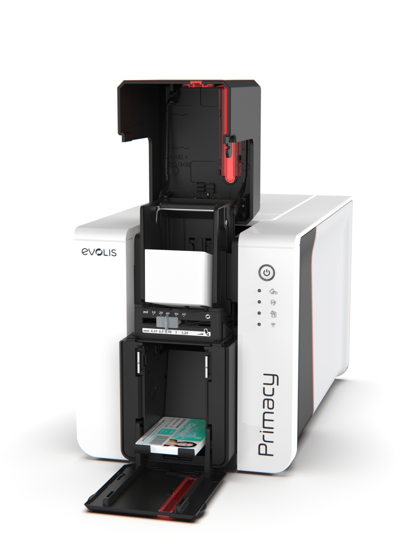 PM2-0001-A Evolis Primacy2 Single-Sided ID Card Printer 4 primacy 2 open